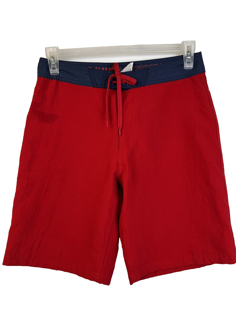 Old Navy California Swim Trunks Men's 30 Red Beach Summer Vacation Surf Shorts